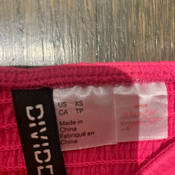 Hot Pink Long Sleeve Top - Picture 3 of 4